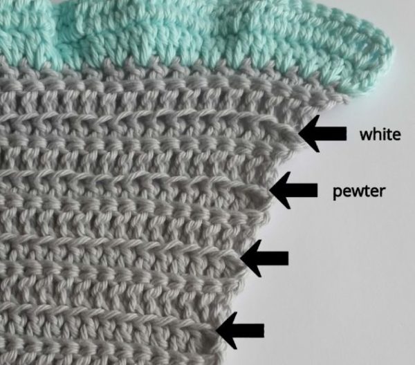 Crochet Ruffle Apron - ridge rows