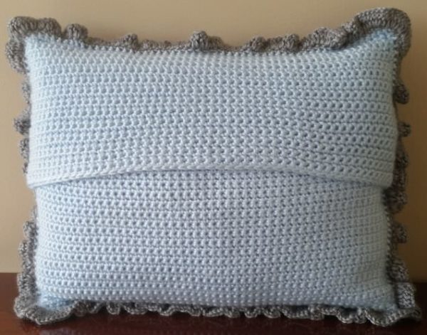 Dandelion Wish Crochet Pillow - back