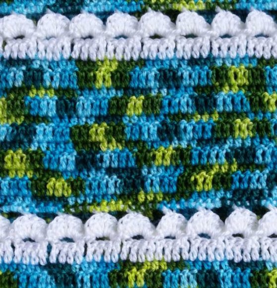 Sea Breeze Crochet Blanket - stitch detail