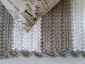 Elegant Lodge Throw - crochet border detail