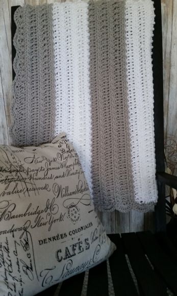 Elegant Lodge Throw - folded - crochet blanket pattern