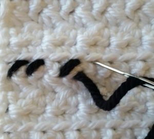 crossbody purse - crochet pattern - stitch detail