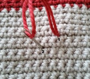 making a cross-stitch - step 1