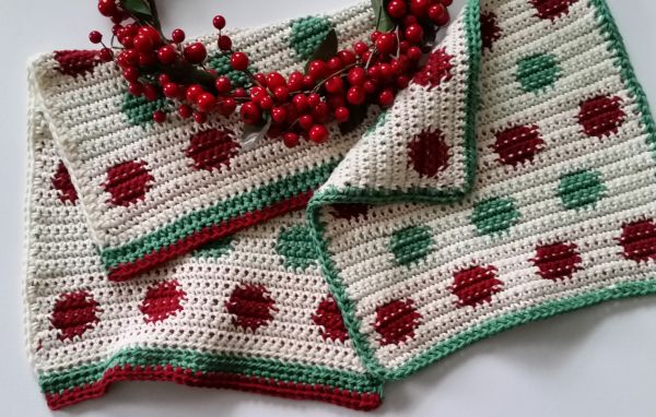 festive towel and washcloth - crochet pattern