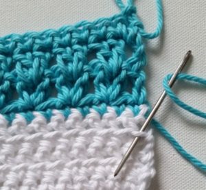 fiesta crochet placemat - step 1