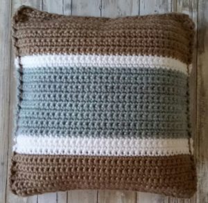 winter window crochet pillow back