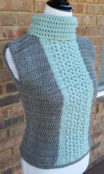 Simple crochet vest pattern top