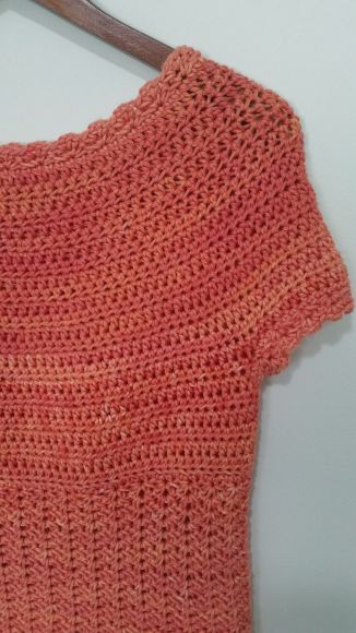 crochet top - shoulder detail