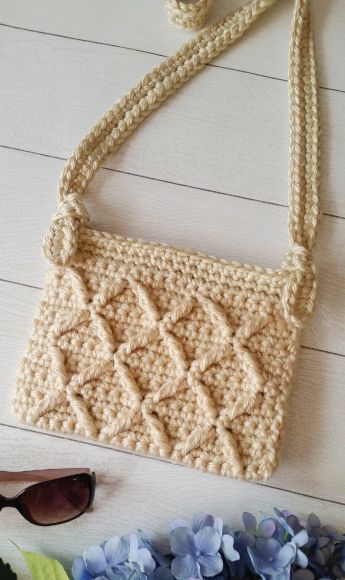 Lattice Crochet Crossbody Bag - Free Pattern - Cashmere Dandelions