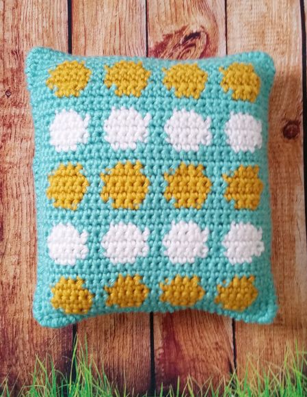 gnome pillow - crochet pattern - back