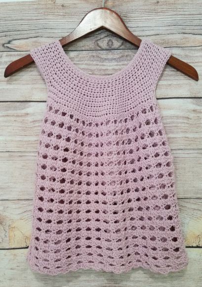 Sleeveless Cowl Neck Crochet Sweater - Cashmere Dandelions