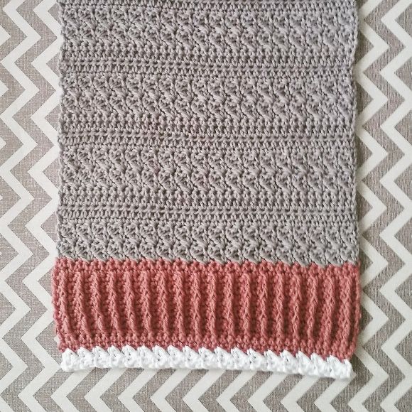 crochet towel - flat