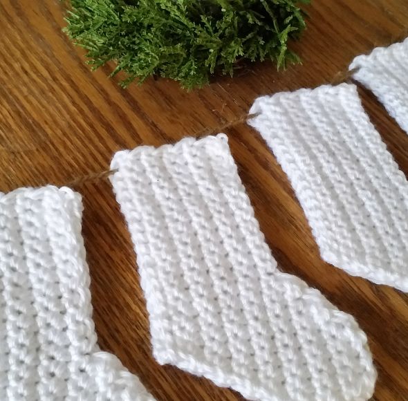 crochet stocking garland