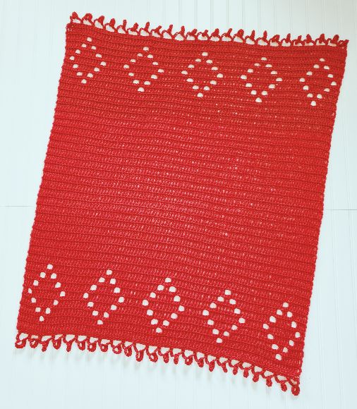 Bella Rosa Filet Crochet Blanket